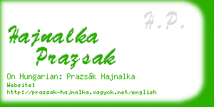 hajnalka prazsak business card